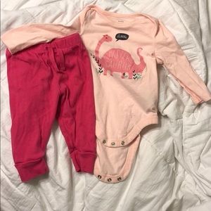 Infants long sleeve body suit and long pants